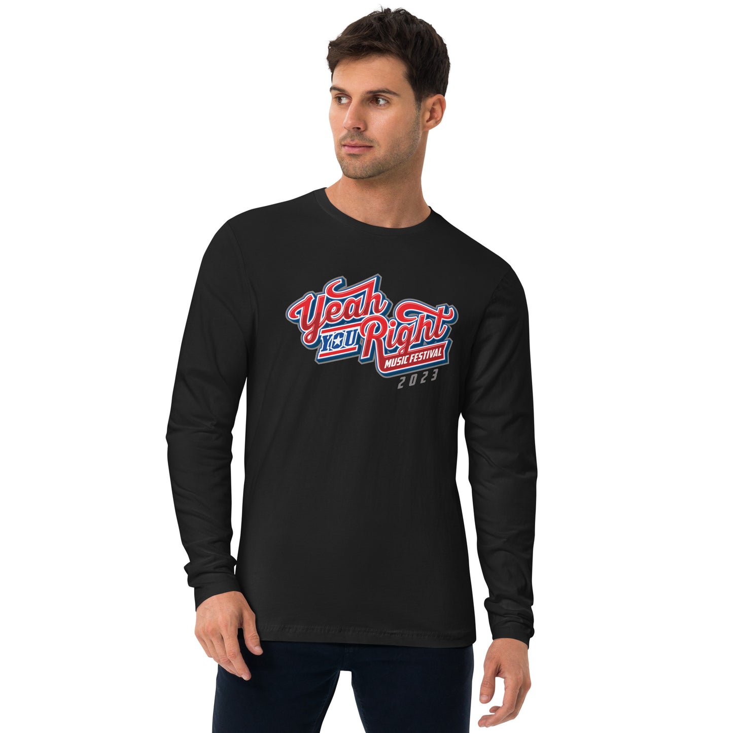 Yeah You Right Fest 2023 Super Soft Long Sleeve Fitted Crew