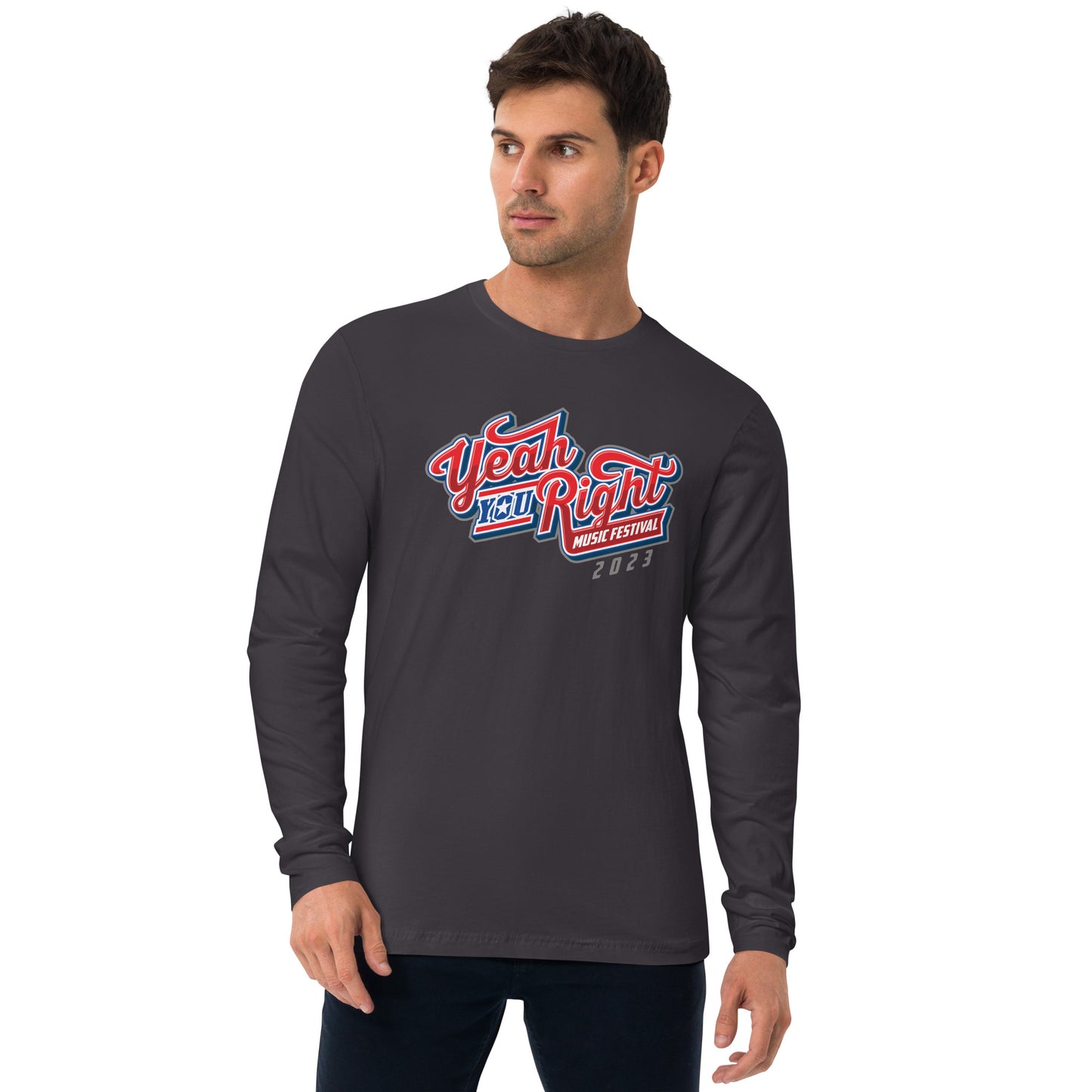 Yeah You Right Fest 2023 Super Soft Long Sleeve Fitted Crew