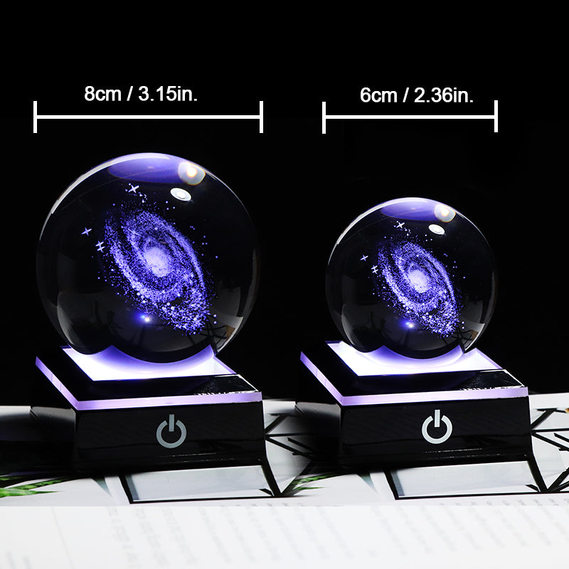 6/8cm Galaxy Miniature 3D Crystal Ball